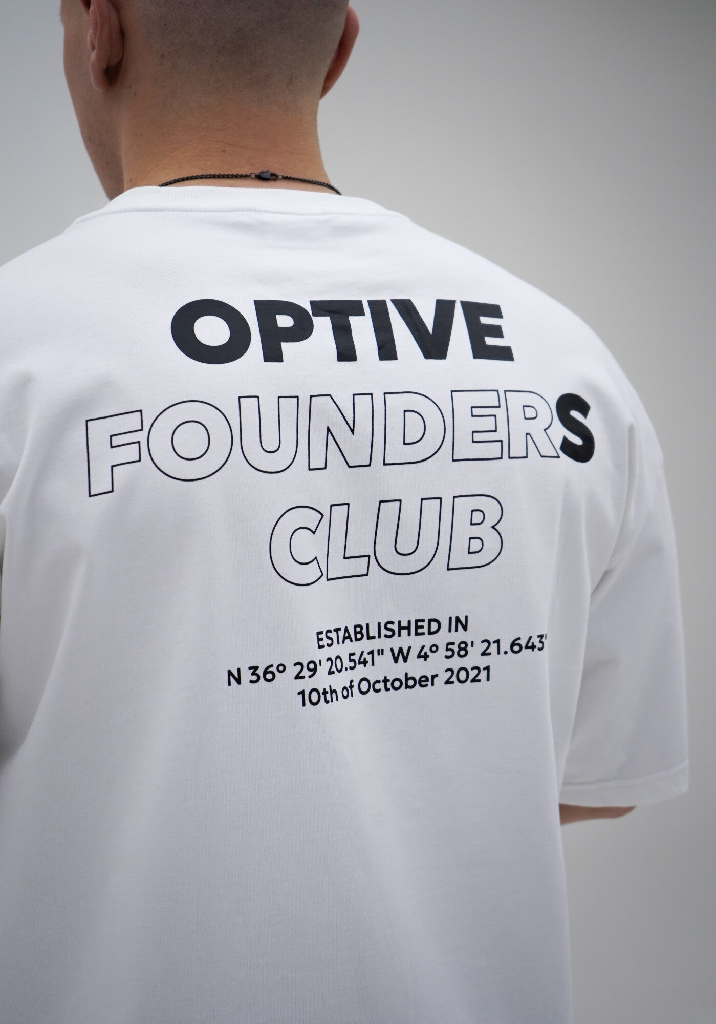 FOUNDERS CLUB Oversized Unisex T-Shirt - White