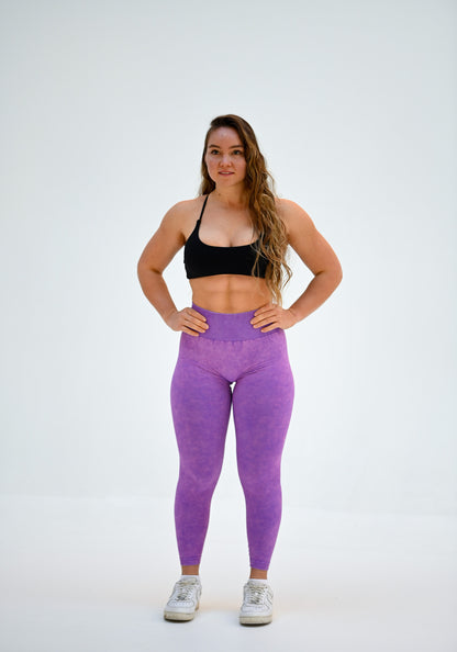 INITIUM Scrunch Leggings - Stone Lilac