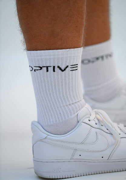 Unisex Crew Socken - White